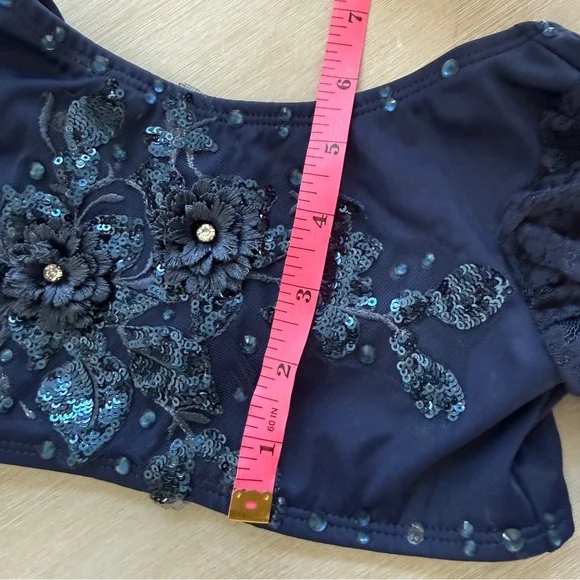 Custom Lyrical or Contemporary Solo Costume Size 6/7 Navy Blue - Picture 5 of 12